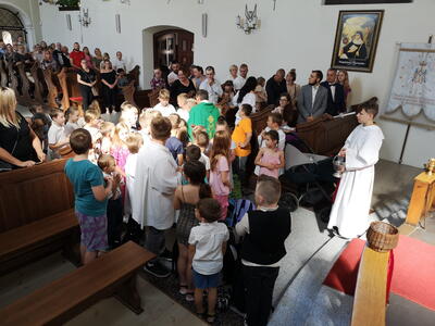 Poświęcenie tornistrów i plecaków